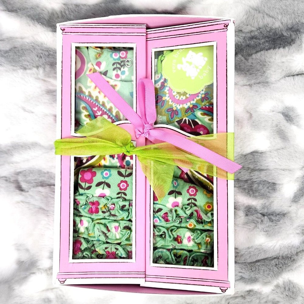 Vera Bradley Baby Green Paisley Dress & Ruffled Bloomer Gift Set 3-6 Months- NIB